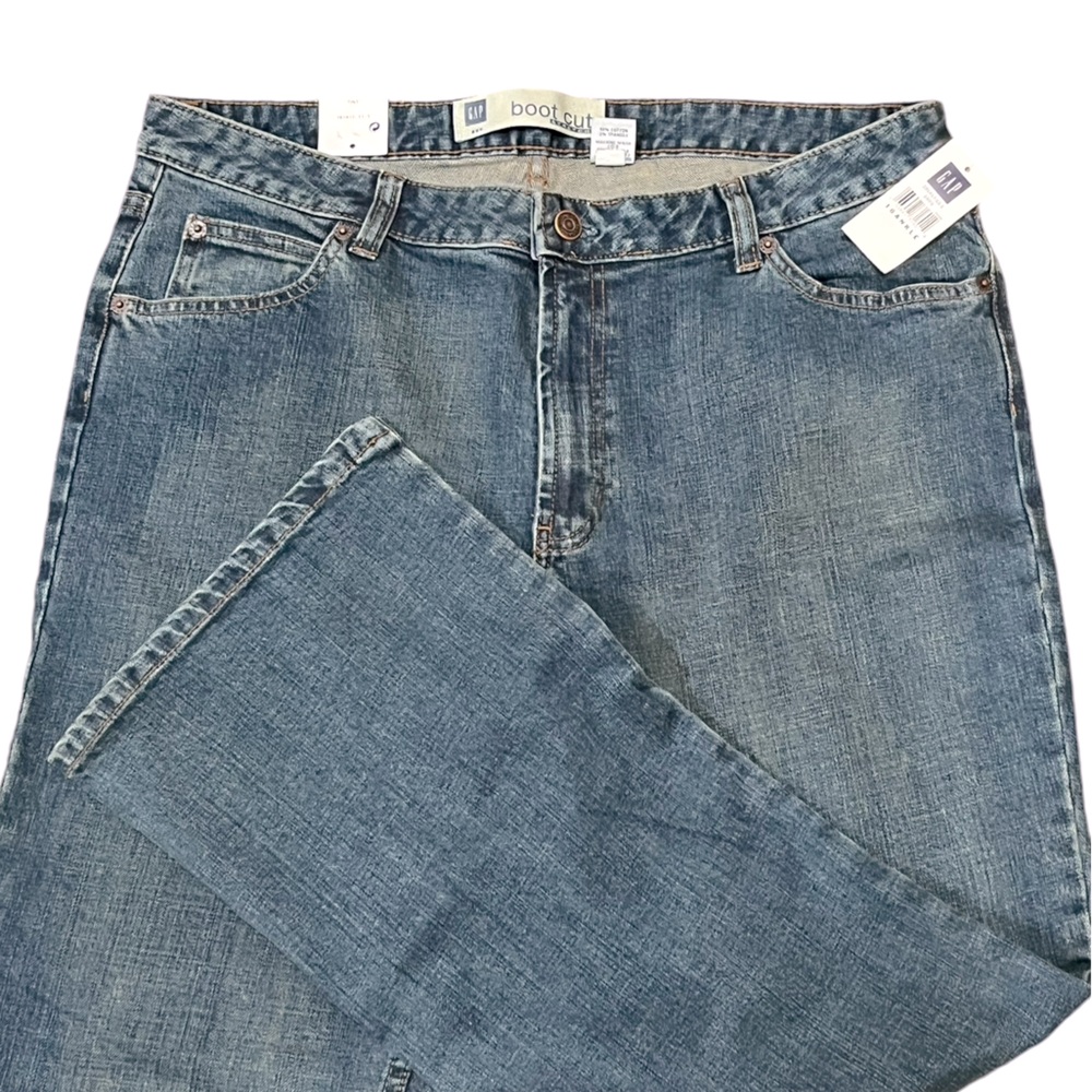 NWT Y2K GAP Bootcut Stretch Mid Rise Medium Wash Ankle Jeans Womens size 16